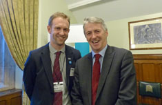 Huw Irranca-Davies with Sean Wensley