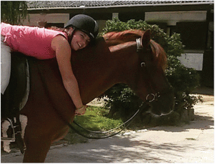 Rosie Perrett on a horse
