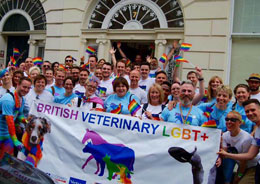 BVLGBT+ outside BVA HQ