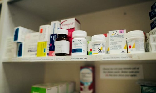 medicines on shelf