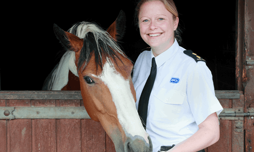 Kirsty Withnall with horse