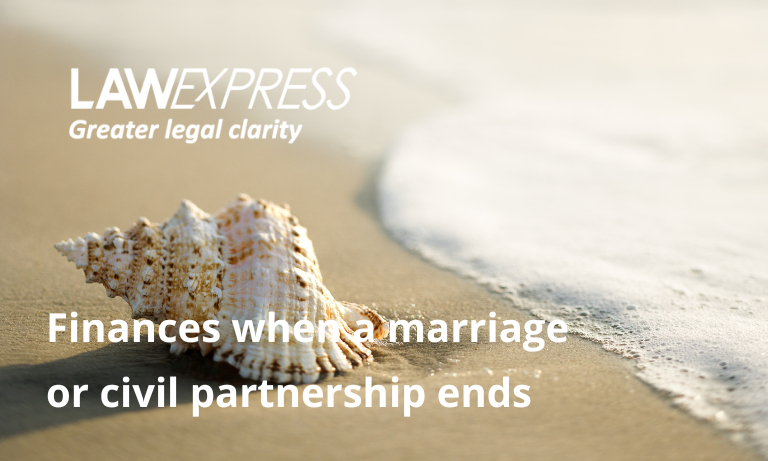 Finances when a marriage or civil partnership ends Image