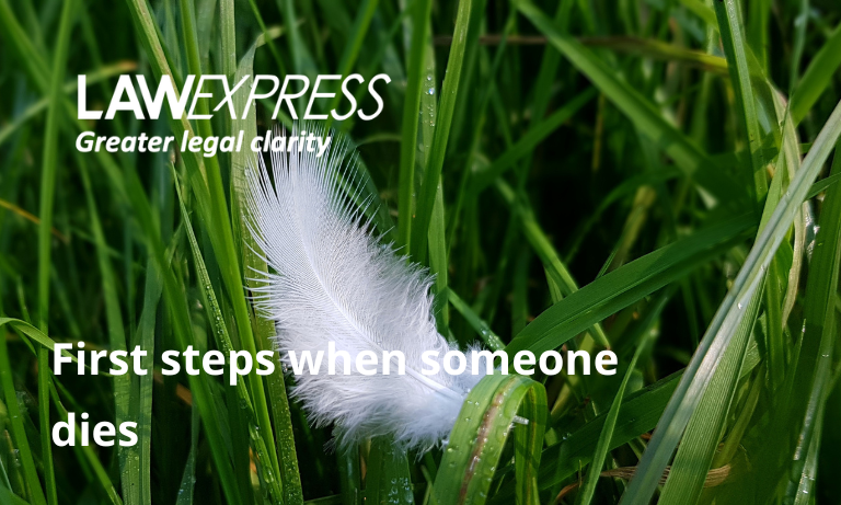 First steps when someone dies Image